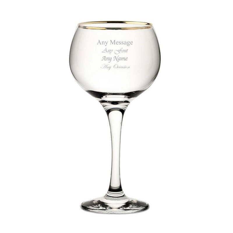 Gold Rim Ambassador Gin Balloon Glass