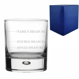 Personalised Drinks Measure Whisky Glass