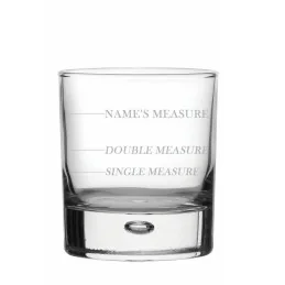 Personalised Drinks Measure Whisky Glass