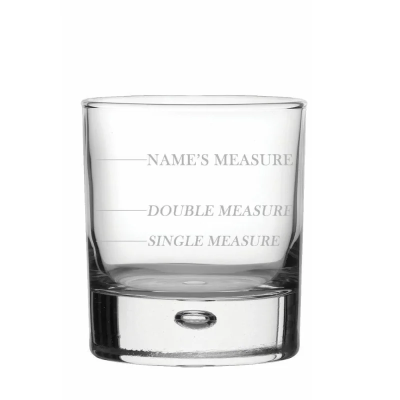 Personalised Drinks Measure Whisky Glass Personalised Drinks Measure Whisky Glass