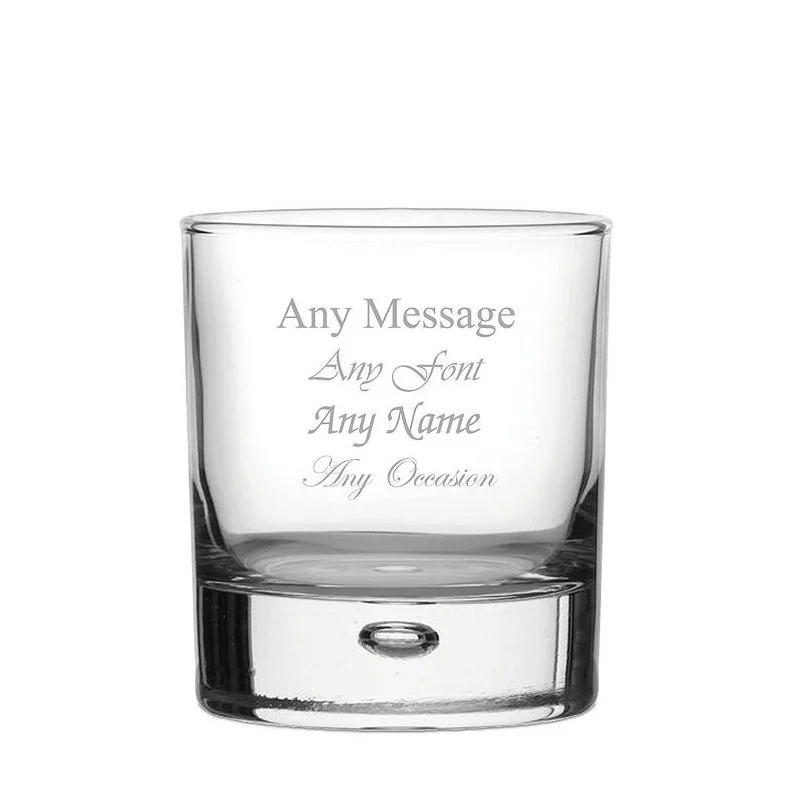 Bubble Base Whisky Glass