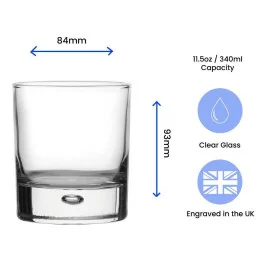 Bubble Base Whisky Glass