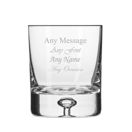 Handmade Bubble Base Whisky Glass