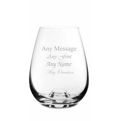 Dimple Base Stemless White Wine Glass