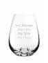 Dimple Base Stemless White Wine Glass