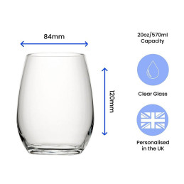 Stemless Red Wine Glass