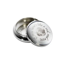 Red Red Rose Pewter Trinket Box