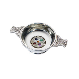 Gem Cross Pewter Quaich