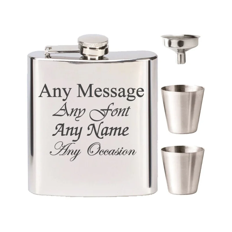 Stainless Steel Hip Flask with Funnel and Cups Stainless Steel Hip Flask with Funnel and Cups