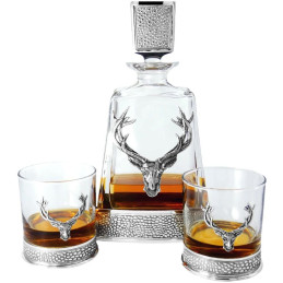 Regal Stag Pewter Decanter