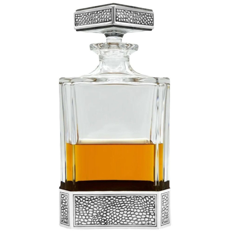 Manhattan Rectangular Pewter Decanter