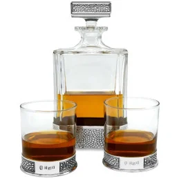 Manhattan Rectangular Pewter Decanter