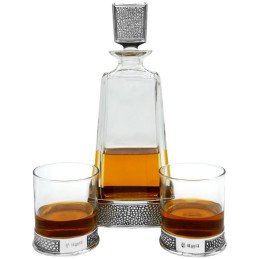 Manhattan Tall Pewter Decanter