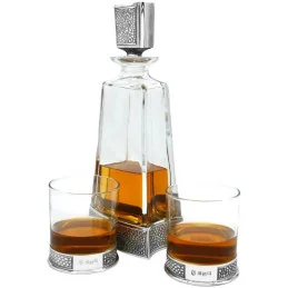 Manhattan Tall Pewter Decanter