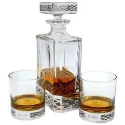 Uisge Beatha Rectangular Pewter Decanter