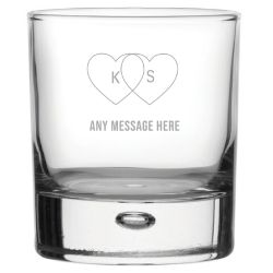 Valentines Day Bubble Whisky Glass