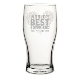 World’s Best Boyfriend Design Pint Glass