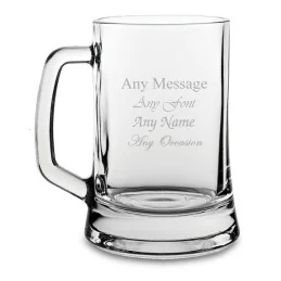 Plain Glass tankard 16oz