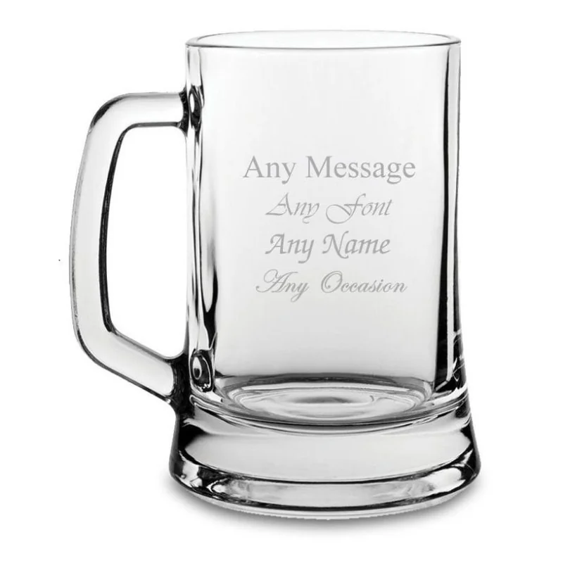 Plain Glass tankard 16oz