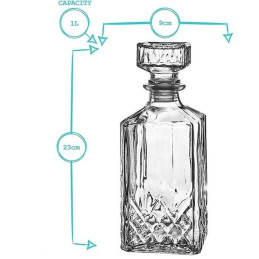 Prysm Decanter Set With 2 Bubble Whisky glasses