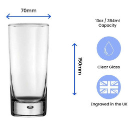Bubble Base High Ball Glass