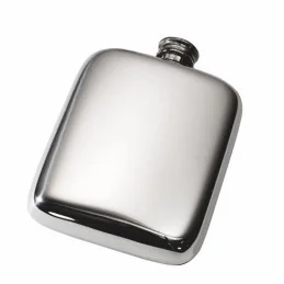 Plain Pocket Pewter Flask 4oz - 1