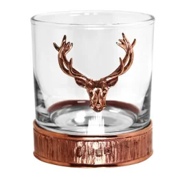 Majestic Stag Head Copper Whisky Glass - 1