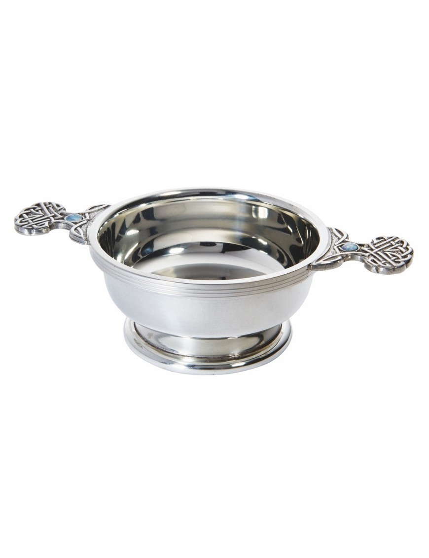 June Birthstone Pewter Quaich - 1