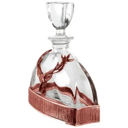 Majestic Copper Stag Crystal Decanter Gift Set with 2 Whisky Glasses - 4