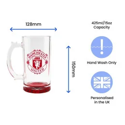 Official Manchester United 20oz Beer Mug - 5