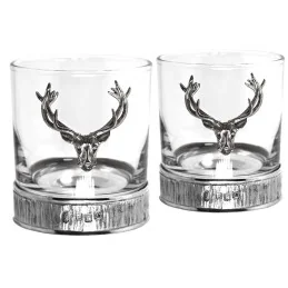 Majestic Stag Crystal Decanter Gift Set with 2 Whisky Glasses - 5