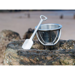 Bucket and Spade Pewter Egg Cup