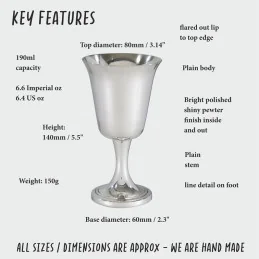 Bell Pewter Goblet Large