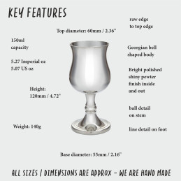 Georgian Pewter Goblet Medium