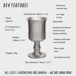 Medieval Pewter Goblet