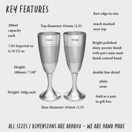 Pair of Part Satin Flutes