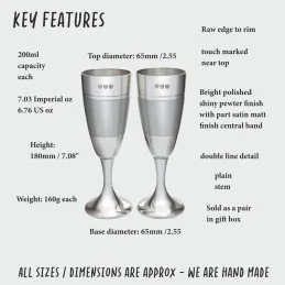 Pair of Part Satin Flutes