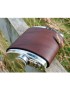 English Tan Leather Hip Flask