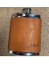 English Tan Leather Hip Flask