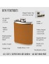 English Tan Leather Hip Flask