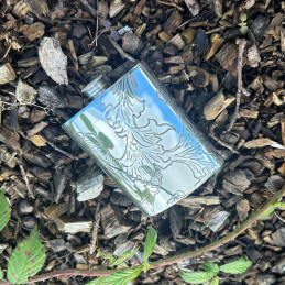 Acanthus Kidney Pewter Hip Flask
