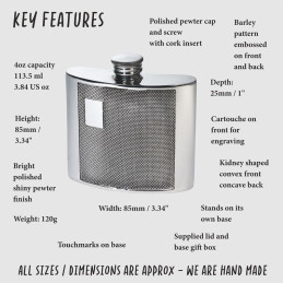 Barley Kidney Flask 4oz