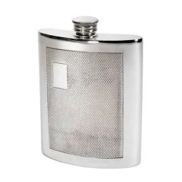 Barley Kidney Pewter Hip Flask 6oz Barley Kidney Pewter Hip Flask 6oz