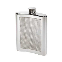 Barley Kidney Pewter Hip Flask 6oz