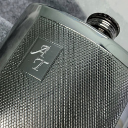 Barley Kidney Pewter Hip Flask 6oz