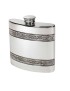 Horizontal Celtic Band Pewter Kidney Hip Flask 4oz