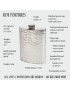 Hammered Pewter Kidney Flask 6oz