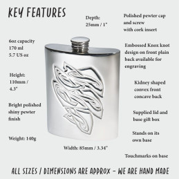 Knox Kidney Hip Flask