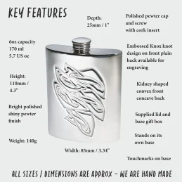 Knox Kidney Hip Flask