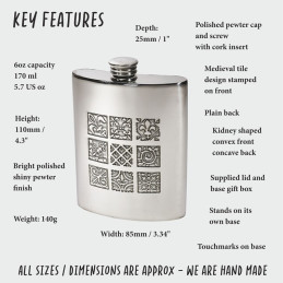 Medieval Kidney Hip Flask